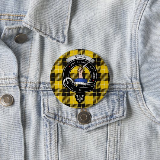 Barclay Clan Badge Buttonnen Ronde Button 7,6 Cm (In situ)
