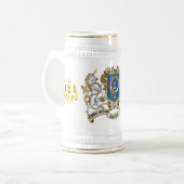 Barclay Clan Badge & Eenhoorn Bierpul (Voorkant links)