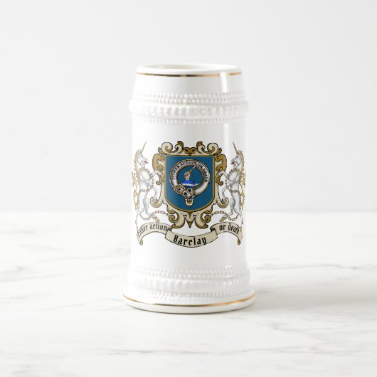 Barclay Clan Badge & Eenhoorn Bierpul (Center)