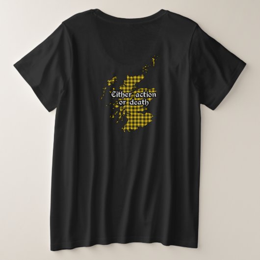 Barclay Clan Badge en Tartan Vrouwen Grote Maat T-shirt (Design achterkant)