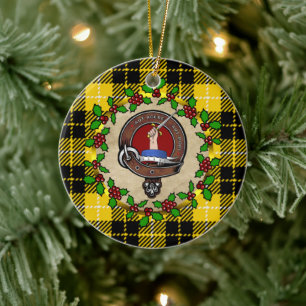 Barclay Clan Badge & Tartan Persoonlijke mas Keramisch Ornament