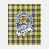 Barclay Clan Badge Tartan Pset Fleece Deken (Voorkant)