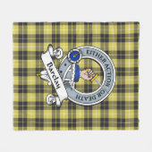 Barclay Clan Badge Tartan Pset Fleece Deken (Voorkant (Horizontaal))