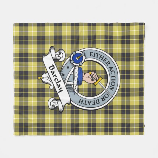 Barclay Clan Badge Tartan Pset Fleece Deken (Voorkant (Horizontaal))