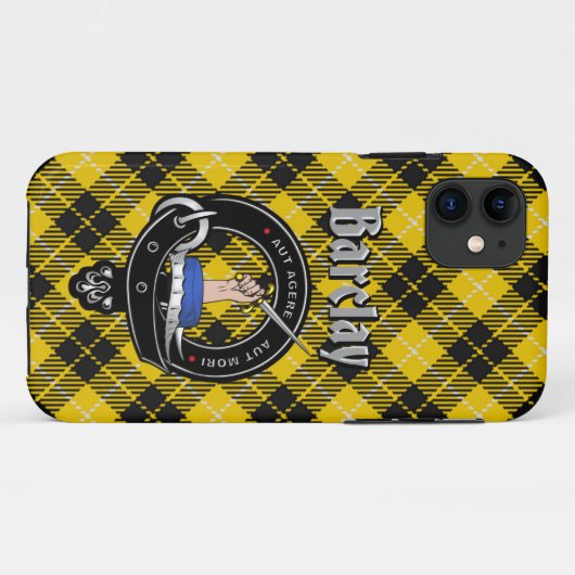 Barclay Clan Badge & Tartan Telefoon Case (Achterkant (horizontaal))