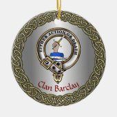 Barclay Clan Badge/Tartan Thistle Personalized Keramisch Ornament (Voorkant)
