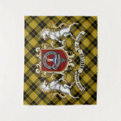 Barclay Clan Badge & Unicorns w & Tartan Wandkleed (Voorkant)
