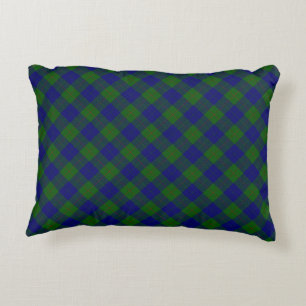 Barclay clan tartan blauw groen geruit decoratief kussen