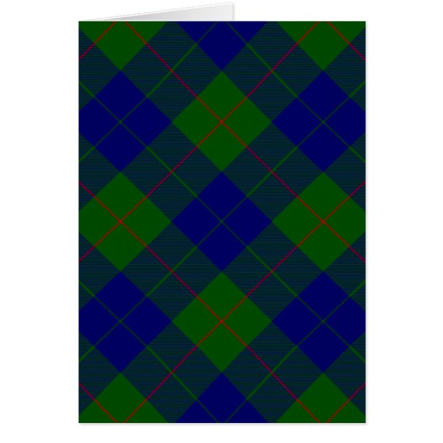 Barclay clan tartan blauwe groene vleid (Voorkant)