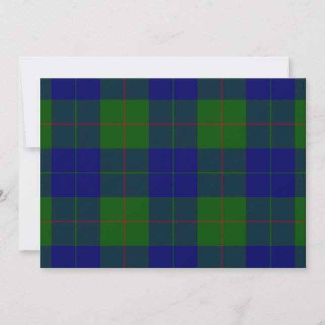 Barclay clan tartan blauwe groene vleid (Voorkant)