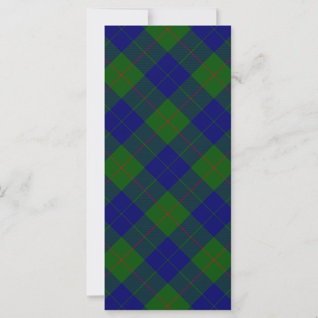 Barclay clan tartan blauwe groene vleid (Voorkant)