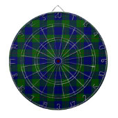 Barclay clan tartan blauwe groene vleid dartbord (Voorkant)