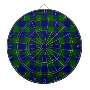 Barclay clan tartan blauwe groene vleid dartbord