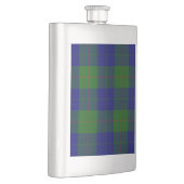 Barclay clan tartan blauwe groene vleid heupfles (Rechts)