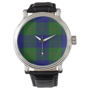 Barclay clan tartan blauwe groene vleid horloge