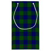 Barclay clan tartan blauwe groene vleid klein cadeauzakje (Achterkant)
