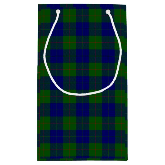 Barclay clan tartan blauwe groene vleid klein cadeauzakje (Achterkant)