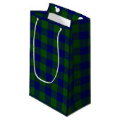 Barclay clan tartan blauwe groene vleid klein cadeauzakje (Voorkant Gekanteld)