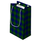 Barclay clan tartan blauwe groene vleid klein cadeauzakje (Achterkant Gekanteld)