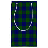 Barclay clan tartan blauwe groene vleid klein cadeauzakje (Voorkant)
