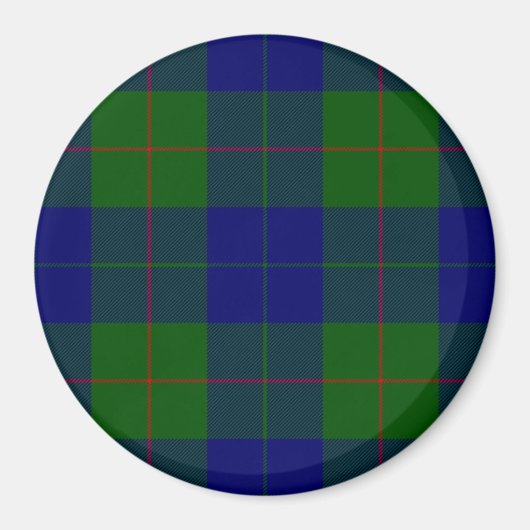 Barclay clan tartan blauwe groene vleid magneet (Voorkant)