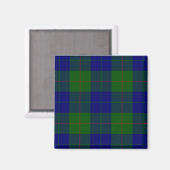 Barclay clan tartan blauwe groene vleid magneet (Voorkant / Achterkant)