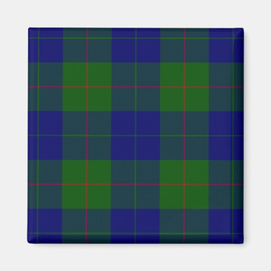 Barclay clan tartan blauwe groene vleid magneet (Voorkant)
