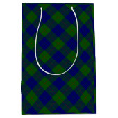Barclay clan tartan blauwe groene vleid medium cadeauzakje (Voorkant)
