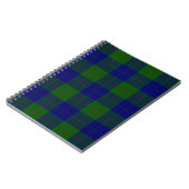 Barclay clan tartan blauwe groene vleid notitieboek (Linkerzijde)