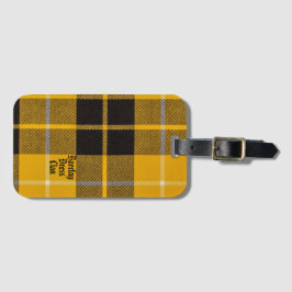 Barclay Dress Clan Tartan Met Monogram Naam Bagagelabel