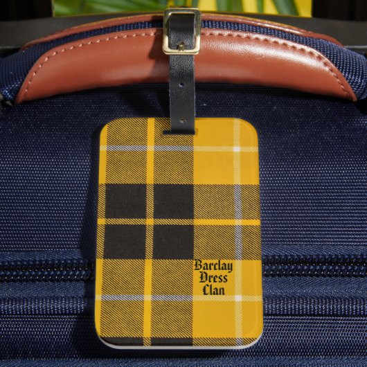 Barclay Dress Clan Tartan With Monogram Name Bagagelabel (Voorkant Insitu 2)