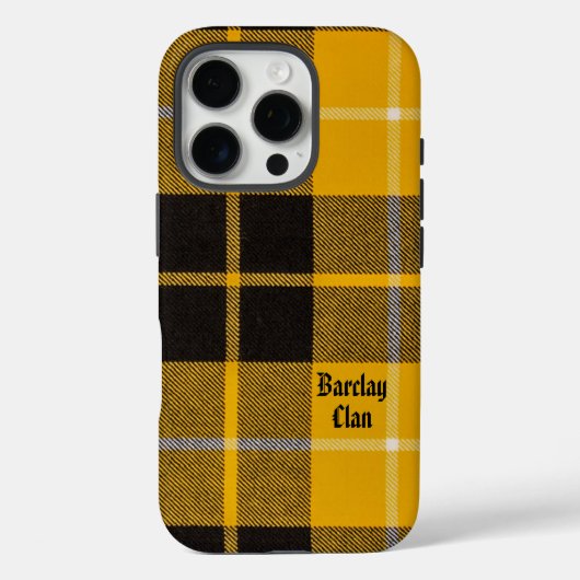 Barclay Dress Clan Tartan With Monogram Name Case-Mate iPhone Case (Achterkant)