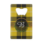 Barclay Dress Tartan en monogram Creditkaart Flessenopener (Achterkant)