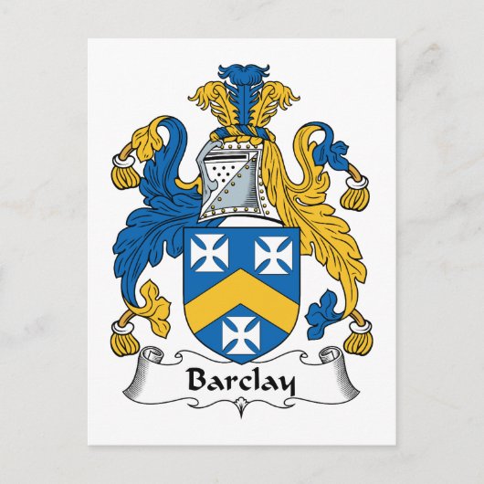 Barclay Family Crest Briefkaart (Voorkant)