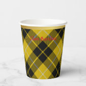 Barclay gepersonaliseerde Tartan Kerstmis Papieren Bekers (Achterkant)