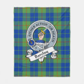 Barclay Hunting Ancient Clan Badge Tartan Pset Fleece Deken (Voorkant)