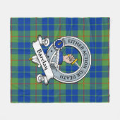 Barclay Hunting Ancient Clan Badge Tartan Pset Fleece Deken (Voorkant (Horizontaal))