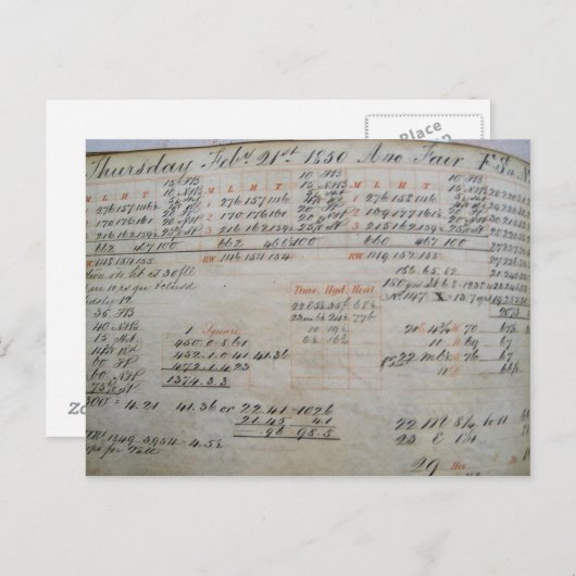 Barclay Perkins 1850 FSt log Briefkaart (Voorkant / Achterkant)