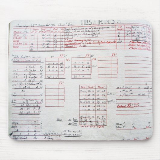 Barclay Perkins 1936 IBS RNS log Muismat (Voorkant)