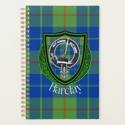 Barclay Schotse Clan Tartan & Wapen Planner (Voorkant)