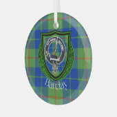 Barclay Scottish Clan Tartan & Crest Glas Ornament (Voorkant links)