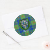 Barclay Scottish Clan Tartan & Crest Ronde Sticker (Envelop)