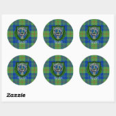 Barclay Scottish Clan Tartan & Crest Ronde Sticker (Vel)