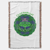 Barclay Scottish Tartan Celtic Thistle Deken (Voorkant Verticaal)
