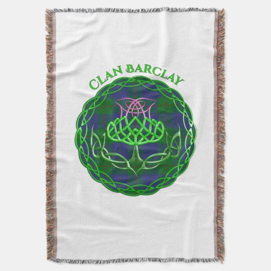 Barclay Scottish Tartan Celtic Thistle Deken (Voorkant Verticaal)