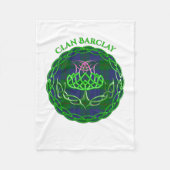 Barclay Scottish Tartan Celtic Thistle Fleece Deken (Voorkant)