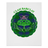 Barclay Scottish Tartan Celtic Thistle Perfect Poster (Voorkant)