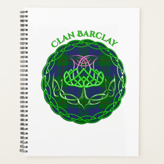 Barclay Scottish Tartan Celtic Thistle Planner (Voorkant)