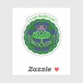 Barclay Scottish Tartan Celtic Thistle Sticker (Vel)