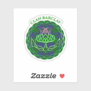 Barclay Scottish Tartan Celtic Thistle Sticker